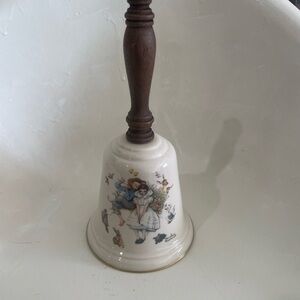 Vintage Norman Rockwell Bell Loves Harmony 1975 Gorham Fine China Wood handle